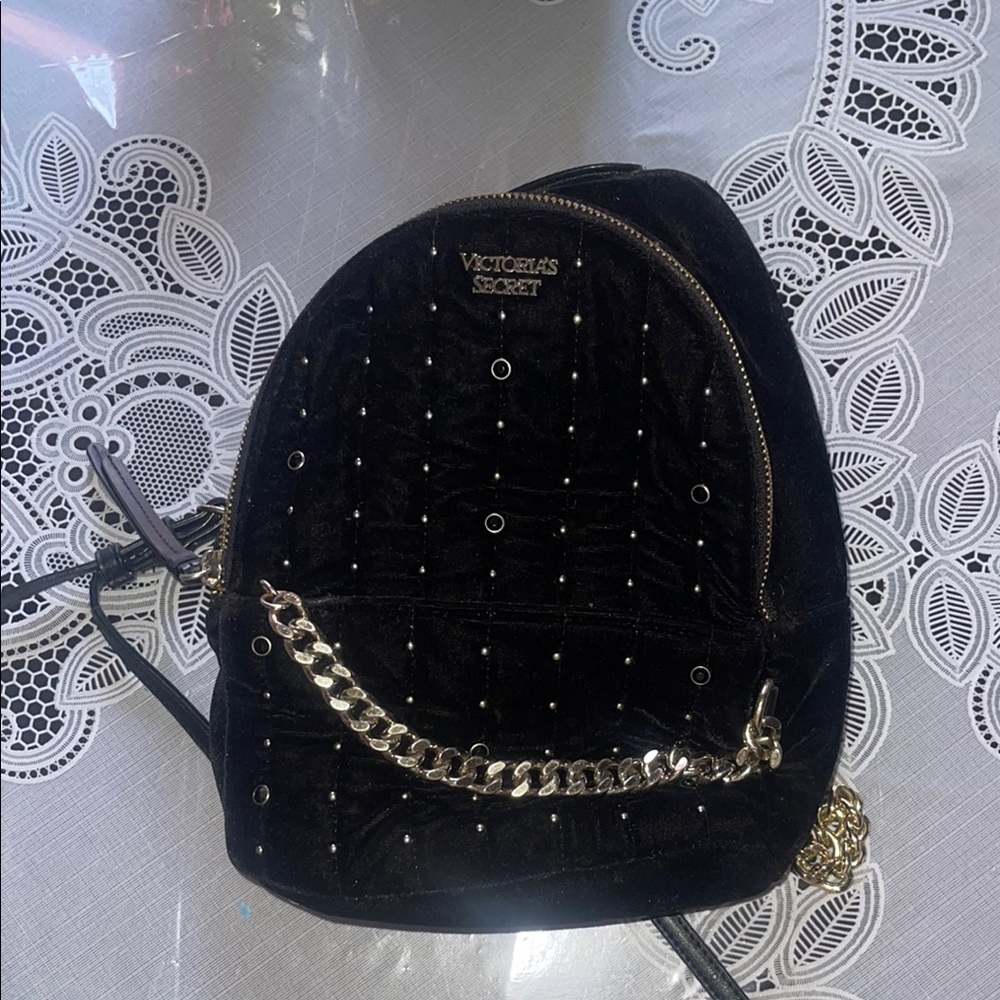 Victoria's Secret Black Studded Mini Backpack
